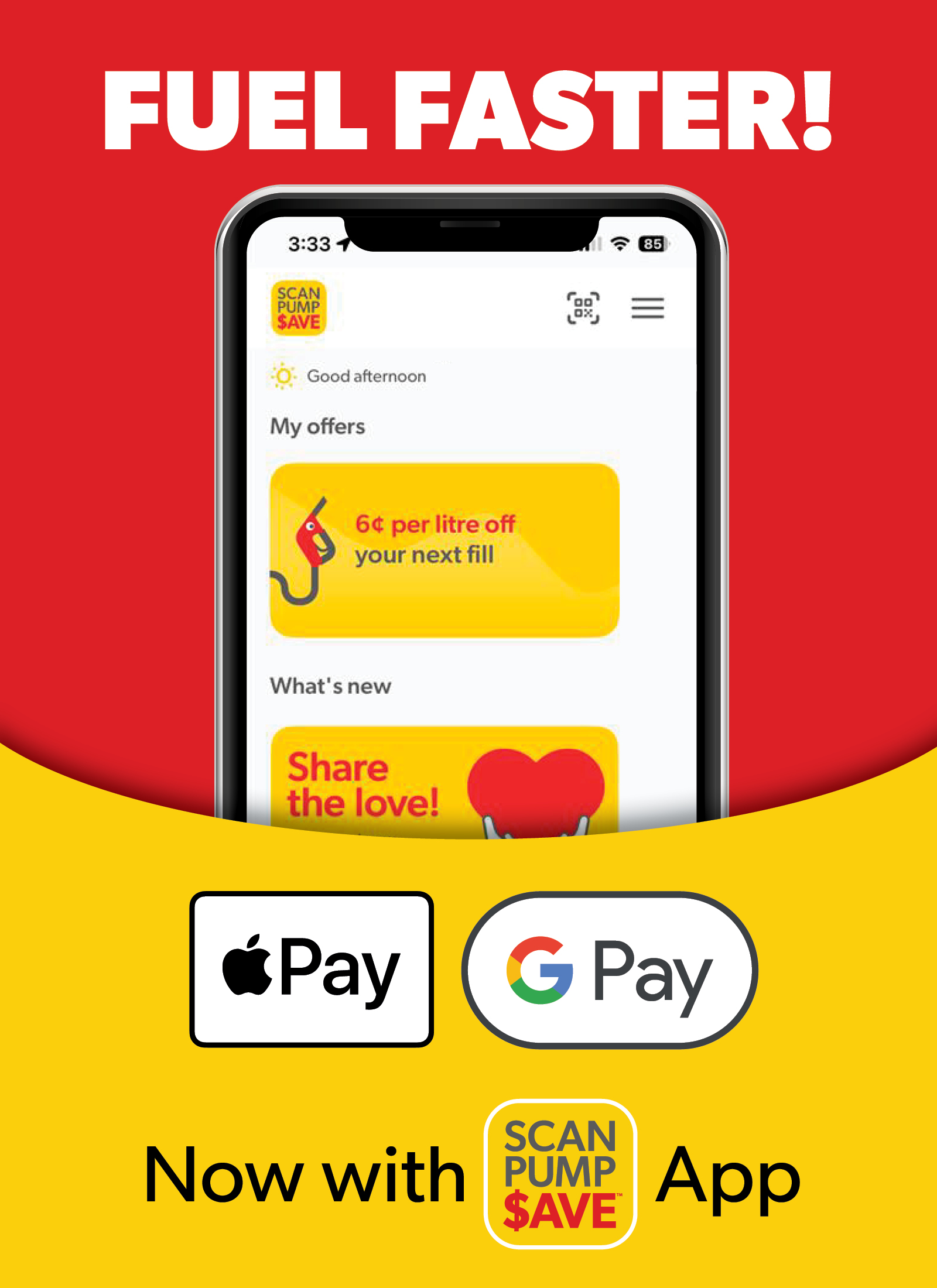 Apple Pay & Google Pay now available in the Scan Pump $ave™ App!